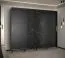 Grote schuifdeurkast met drie deuren Jotunheimen 96, kleur: Zwart - Afmetingen: 208 x 250,5 x 62 cm (H x B x D)
