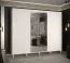 Grote schuifdeurkast met twee kledingstangen Jotunheimen 119, kleur: Wit - Afmetingen: 208 x 250,5 x 62 cm (H x B x D)