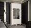Moderne kledingkast met spiegel Jotunheimen 277, kleur: wit - Afmetingen: 208 x 100,5 x 62 cm (H x B x D)