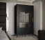 Schuifdeurkast met modern design Jotunheimen 280, kleur: zwart - Afmetingen: 208 x 120,5 x 62 cm (H x B x D)