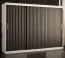 Grote kledingkast met veel opbergruimte Balmenhorn 70, kleur: mat wit / mat zwart - afmetingen: 200 x 250 x 62 cm (H x B x D), met drie deuren