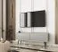 TV-Unterschrank / TV-Schrank mit zwei Kippfächern Horsham 31, Farbe: Grau, hängend montierbar, ABS-Kantenschutz, Push-to-open Funktion, Beine: Schwarz