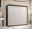 Eenvoudige kledingkast met voldoende opbergruimte Balmenhorn 67, kleur: mat zwart / mat wit - afmetingen: 200 x 200 x 62 cm (H x B x D), met twee kledingroedes en 10 vakken