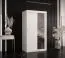 Kledingkast in eenvoudige stijl Balmenhorn 25, kleur: mat wit - afmetingen: 200 x 100 x 62 cm (H x B x D), met één deur met spiegel