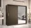 Kledingkast met stijlvol Balmenhorn 44 design, kleur: mat zwart - afmetingen: 200 x 200 x 62 cm (H x B x D), met één deur met spiegel
