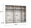 Kledingkast van 2,5 meter breed, model Eiger 37, kleur: wit, Soft-Close functie, draaideurkast, handgrepen: Kaschmir, drie vakken, drie kledingstangen, voor de slaapkamer