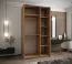 Kledingkast / schuifdeurkast / 2 schuifdeuren / 2 kledingstangen / 245,5 x 140 x 64 cm / 6 vakken / 6 schappen / kleur: wit / ABS randen