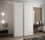Kledingkast / schuifdeurkast / soft-close / 245,5 x 150 x 64 cm / 6 vakken / 6 schappen / 2 kledingstangen / 2 schuifdeuren / kleur: wit