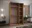 Kledingkast / schuifdeurkast / 6 vakken / 245,5 x 150 x 64 cm / 2 schuifdeuren / 2 kledingstangen / 6 schappen / kleur: kasjmier / soft-close