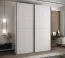 Schuifdeurkast / kledingkast / 245,5 x 100 x 64 cm / 6 vakken / 6 schappen / 2 kledingstangen / 2 schuifdeuren / Kleur: wit / soft-close