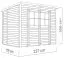 Steiner tuinhuis / berging Glücksburg 04 / incl. aanbouwdak / incl. vloer / onbehandeld / bruikbare oppervlakte: 6,87 m² / lessenaarsdak / dubbele deuren incl. raam