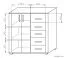 Ladekast /dressoir Aitape 40, kleur: donker Sonoma eiken / licht Sonoma eiken - afmetingen: 105 x 100 x 40 cm (H x B x D)