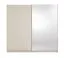 Kledingkast met spiegel / Kasjmier / 221 x 60 x 207 cm / 1 kledingstang / Metalen handgrepen / incl. verlichting / 6 vakken / Soft-Close-systeem / Igoumenitsa 04