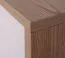 Kinderkamer - Commode Fabian 07, kleur: eiken lichtbruin / wit / blauw - 130 x 80 x 40 cm (H x B x D)