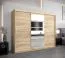 Schiebetürenschrank / Kleiderschrank Aizkorri 06A mit Spiegel, Farbe: Eiche Sonoma - Abmessungen: 200 x 250 x 62 cm (H x B x T)