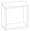 wandrek / hangplank Fafe 17, kleur: Wit - Afmetingen: 42 x 42 x 22 cm (H x B x D)