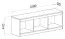 Kinderkamer - hangplank / wandrek Walter 10, kleur: wit / blauw hoogglans - 41 x 120 x 32 cm (h x b x d)