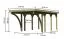 Enkele carport Classic 2 met stalen dak Variant C SET incl. twee toegangsbogen, grondoppervlakte 21,31 m².