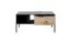 Donkere salontafel met twee laden Fouchana 14, kleur: Zwart / Eik Artisan - Afmetingen: 44 x 97 x 60 cm (H x B x D)