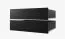 moderne kledingkast met strak design Balmenhorn 03, kleur: mat zwart / mat wit - afmetingen: 200 x 100 x 62 cm (H x B x D), met vijf vakken en twee kledingroedes