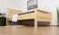 Eenpersoonsbed / logeerbed massief grenen massief hout 70, incl. lattenbodem - ligvlak 90 x 200 cm (B x L)