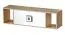 Kinderkamer - hangplank / wandrek Fabian 12, kleur: eiken lichtbruin / wit / grijs - 33 x 120 x 31 cm (h x b x d)