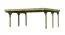 Dubbele carport Classic basispakket met PVC dak, kleur: (natuur) keteldruk geïmpregneerd, grondoppervlakte: 22,18 m²