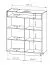 Kommode | Farbe: Beige / Eiche Cremona | 2 Drehtüren | inkl. LED-Beleuchtung | 7 Fächer | 103 x 40 x 119 cm | Push-to-open Funktion | Highboard | ABS-Kanten