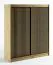 Schiebetürenschrank / Kleiderschrank Borgis 04B, Farbe: Eiche Artisan / Schwarz matt - Abmessungen: 200 x 180 x 62 cm (H x B x T)