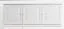 Schrankaufsatz Kiefer Vollholz massiv weiß lackiert 025 - Abmessung 50 x 133 x 60 cm (H x B x T)