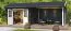 Tuinhuisje G278 Carbon grijs - blokhut profielplanken 34 mm, grondoppervlakte: 19,74 m², zadel dak