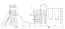 Speeltoren 19 incl. golfglijbaan, klimwand, zandbak, dubbele schommel aanbouw en touwladder - Afmetingen: 405 x 375 cm (B x D)