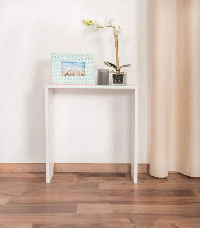 Regal "Easy Möbel" S01, Buche Vollholz massiv Weiß lackiert - 60 x 54 x 20 cm (H x B x T)
