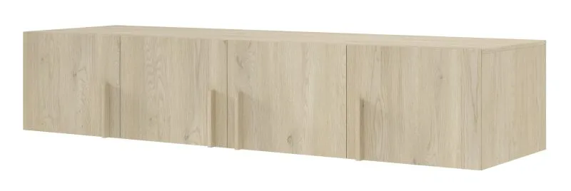 Uitbreiding / opbouwkast voor kledingkast Edegem 01 | 200 x 61 x 40 cm | Kleur: eiken Cremona | 4 deuren | 3 vakken | ABS-randen