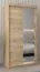 Schuifdeurkast / kleerkast met spiegel Tomlis 01B, kleur: sonoma eiken - afmetingen: 200 x 100 x 62 cm (H x B x D)
