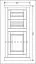 dressoir "Kilkis" grenen oud wit 11 - 118 x 55 x 42 cm (h x b x d)
