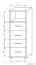 ladekast / dressoir Kerowagi 01, kleur: Sonoma eiken - afmetingen: 150 x 55 x 41 cm (H x B x D)