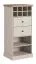 Wijnrek Lägern 04, kleur: grenen wit / eiken bruin - 127 x 57 x 46 cm (h x b x d)