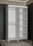 Jotunheimen 03 schuifdeurkast met twee kledingstangen, kleur: wit - Afmetingen: 208 x 120,5 x 62 cm (H x B x D), met vijf vakken