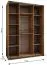 Kledingkast / schuifdeurkast / ABS randen / 6 vakken / 245,5 x 170 x 64 cm / 6 schappen / 2 kledingstangen / 2 schuifdeuren / Kleur: kasjmier
