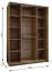 Kledingkast / schuifdeurkast / 245,5 x 180 x 64 cm / 2 kledingstangen / 2 schuifdeuren / 6 vakken / 6 schappen / soft-close / kleur: wit