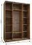 Kledingkast / schuifdeurenkast | 245,5 x 160 x 64 cm | 11 vakken | 2 kledingstangen | Kleur: wit | Spiegel | Soft-Close | 2 schuifdeuren