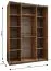 Kledingkast / schuifdeurenkast | 245,5 x 160 x 64 cm | 11 vakken | 2 kledingstangen | Kleur: wit | Spiegel | Soft-Close | 2 schuifdeuren
