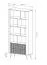 Moderne open kast / boekenkast met twee laden Sloughia 08, kleur: zwart, afmetingen: 193 x 88 x 38 cm, modern en eenvoudig ontwerp, ABS randbescherming