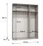 Kleiderschrank mit einer Spiegeltür Korab 76, Farbe: Kaschmir, Soft-Close-Funktion, zwei Kleiderstangen, 1,5 Meter breit, Griffe: Kaschmir, Drehtürenschrank