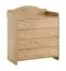 Kinder- jeugdkamer / tienerkamer set compleet A Mille / 3-delig / kleur: eiken / soft-close functie / ABS randen / aankleed commode / ledikant / kledingkast