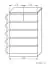 Dressoir /  ladekast Kebumen 22, kleur: elzenhout - afmetingen: 102 x 65 x 42 cm (H x B x D)