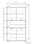 Highboard kast Cikupa 44, kleur: walnoten / iep - afmetingen: 160 x 90 x 40 cm (H x B x D)