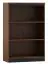 Open kast Mojokerto 11, kleur: Walnoot / Zwart - Afmetingen: 121 x 80 x 39 cm (H x B x D)