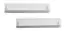 wandrek / hangplank Gyronde 08, 2 stuks, massief grenen, wit gelakt - 25 x 120 x 15 cm (H x B x D)